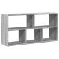 Preview: Wandregal Grau Sonoma 100x25x50 cm Holzwerkstoff