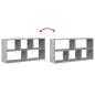 Preview: Wandregal Betongrau 100x25x50 cm Holzwerkstoff
