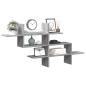 Preview: ARDEBO.de - Wandregal Grau Sonoma 124,5x18x60,5 cm Holzwerkstoff