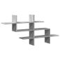 Preview: Wandregal Grau Sonoma 124,5x18x60,5 cm Holzwerkstoff