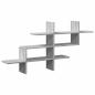 Preview: Wandregal Grau Sonoma 124,5x18x60,5 cm Holzwerkstoff