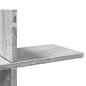 Preview: Wandregal Grau Sonoma 124,5x18x60,5 cm Holzwerkstoff