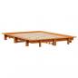 Preview: Massivholzbett ohne Matratze Wachsbraun 135x190 cm Kiefernholz