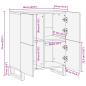 Preview: Sideboard 60x34x75 cm Massivholz Akazie
