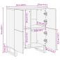 Preview: Sideboard 60x34x75 cm Massivholz Mango