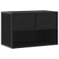 Preview: TV-Schrank Schwarz 60x31x39,5 cm Holzwerkstoff und Metall