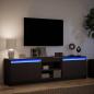 Preview: TV-Schrank mit LED-Beleuchtung Schwarz 180x34x50 cm