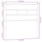 Preview: Kopfteil Braun Eichen-Optik 90 cm Stahl und Holzwerkstoff