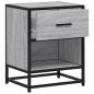Preview: Nachttisch Grau Sonoma 40x31x50 cm Holzwerkstoff