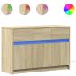 Preview: TV-Schrank mit LED-Beleuchtung Sonoma-Eiche 91x34x61 cm