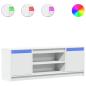 Preview: TV-Schrank mit LED-Beleuchtung Weiß 139,5x34x50cm Holzwerkstoff