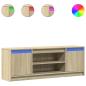 Preview: TV-Schrank mit LED-Beleuchtung Sonoma-Eiche 139,5x34x50 cm