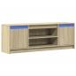 Preview: TV-Schrank mit LED-Beleuchtung Sonoma-Eiche 139,5x34x50 cm