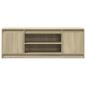Preview: TV-Schrank mit LED-Beleuchtung Sonoma-Eiche 139,5x34x50 cm