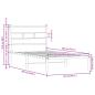 Preview: Bettgestell ohne Matratze mit Kopfteil Braun Eiche 107x203 cm