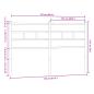 Preview: Kopfteil Braun Eichen-Optik 150 cm Stahl und Holzwerkstoff