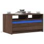 Preview: ARDEBO.de - LED-Couchtisch Braun Eichen-Optik Holzwerkstoff