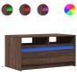 Preview: LED-Couchtisch Braun Eichen-Optik Holzwerkstoff