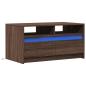 Preview: LED-Couchtisch Braun Eichen-Optik Holzwerkstoff
