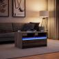 Preview: LED-Couchtisch Braun Eichen-Optik Holzwerkstoff