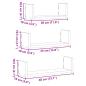 Preview: Wandregal 3 Stk. Betongrau Holzwerkstoff