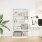 Preview: Bücherregal Weiß 80x24x143 cm Holzwerkstoff