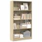 Preview: ARDEBO.de - Bücherregal Sonoma-Eiche 80x24x143 cm Holzwerkstoff