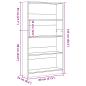 Preview: Bücherregal Sonoma-Eiche 80x24x143 cm Holzwerkstoff