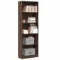 Preview: ARDEBO.de - Bücherregal Braun Eichen-Optik 60x24x176 cm Holzwerkstoff