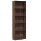 Preview: Bücherregal Braun Eichen-Optik 60x24x176 cm Holzwerkstoff