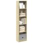 Preview: ARDEBO.de - Bücherregal Sonoma-Eiche 40x24x176 cm Holzwerkstoff