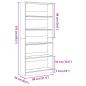Preview: Bücherregal Braun Eichen-Optik 80x24x176 cm Holzwerkstoff