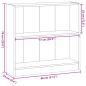 Preview: Bücherregal Grau Sonoma 80x24x76cm Holzwerkstoff