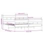 Preview: Metallbett ohne Matratze Sonoma-Eiche 193x203 cm