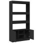 Preview: Highboard Schwarz 92x33x180 cm Holzwerkstoff