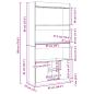 Preview: Highboard Schwarz 92x33x180 cm Holzwerkstoff