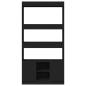 Preview: Highboard Schwarz 92x33x180 cm Holzwerkstoff