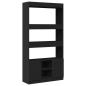 Preview: Highboard Schwarz 92x33x180 cm Holzwerkstoff