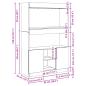 Preview: Highboard Schwarz 92x33x140 cm Holzwerkstoff