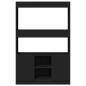 Preview: Highboard Schwarz 92x33x140 cm Holzwerkstoff