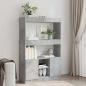 Preview: ARDEBO.de - Highboard Betongrau 92x33x140 cm Holzwerkstoff