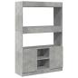 Preview: Highboard Betongrau 92x33x140 cm Holzwerkstoff