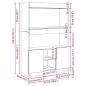 Preview: Highboard Betongrau 92x33x140 cm Holzwerkstoff