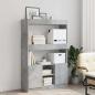 Preview: Highboard Betongrau 92x33x140 cm Holzwerkstoff