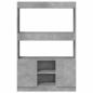 Preview: Highboard Betongrau 92x33x140 cm Holzwerkstoff