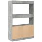 Preview: Highboard Betongrau 92x33x140 cm Holzwerkstoff