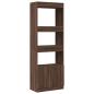 Preview: Highboard 63x33x180 cm Braun Eichen-Optik Holzwerkstoff