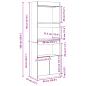 Preview: Highboard 63x33x180 cm Braun Eichen-Optik Holzwerkstoff