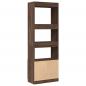 Preview: Highboard 63x33x180 cm Braun Eichen-Optik Holzwerkstoff