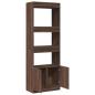 Preview: Highboard 63x33x180 cm Braun Eichen-Optik Holzwerkstoff